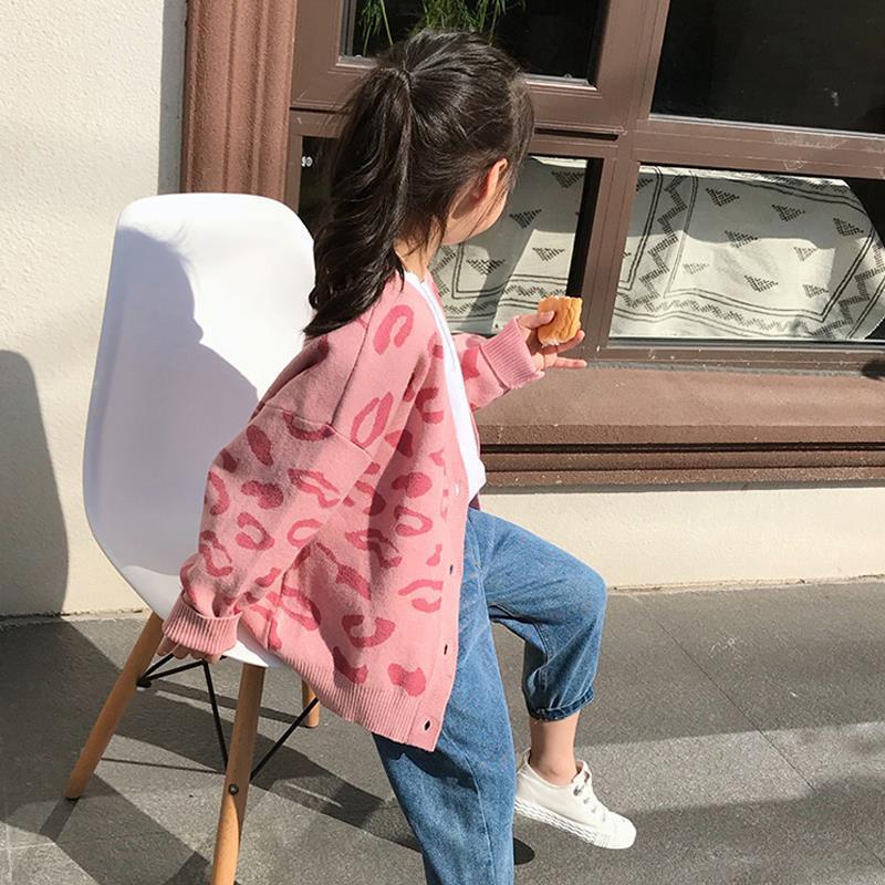 Maglione Cardigan per ragazze cappotto per abbigliamento per bambini primavera e autunno 2021 nuovo Top in stile occidentale lavorato a maglia versione coreana P5728