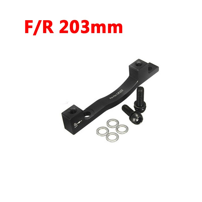 Freno de disco de aluminio para bicicleta de montaña, adaptador de Rotor de disco, pinza delantera y trasera de 180/203mm, PM-PM de accesorios de ciclismo: Black F-R203mm