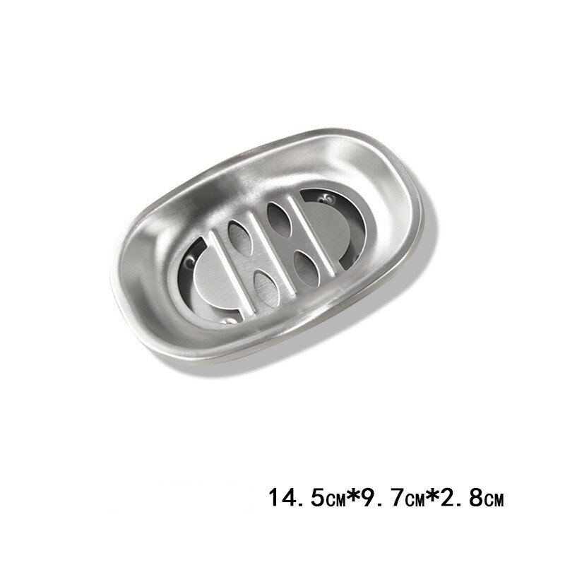 Rvs Zeepbakjes Double Layer Zeephouder Aftappen Zeep Rack: C