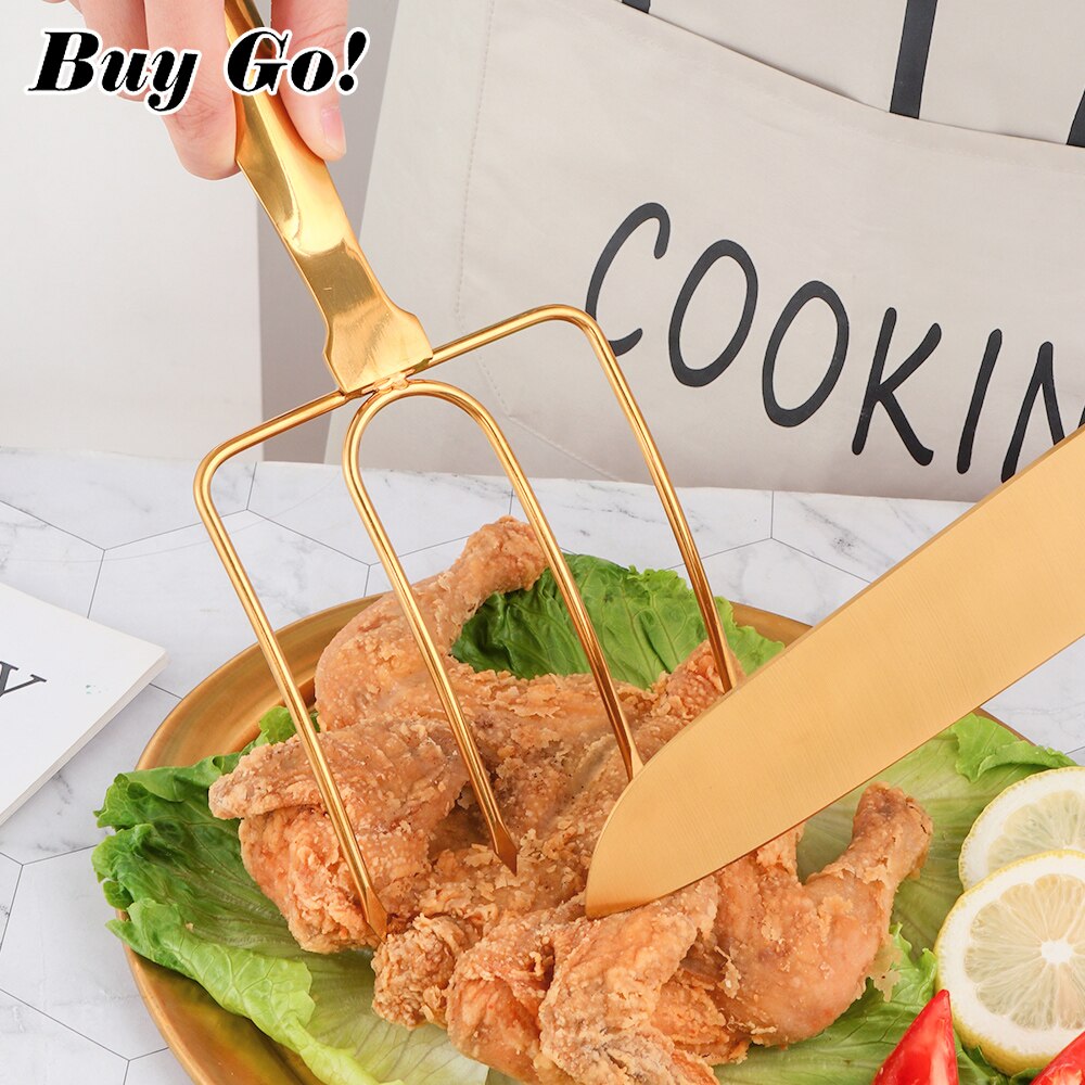 1/2Pcs Rvs Turkije En Gevogelte Lifters Vorken Gebraden Ham Kip Vlees Klauwen Serveren Vorken Outdoor Bbq grillen Tool