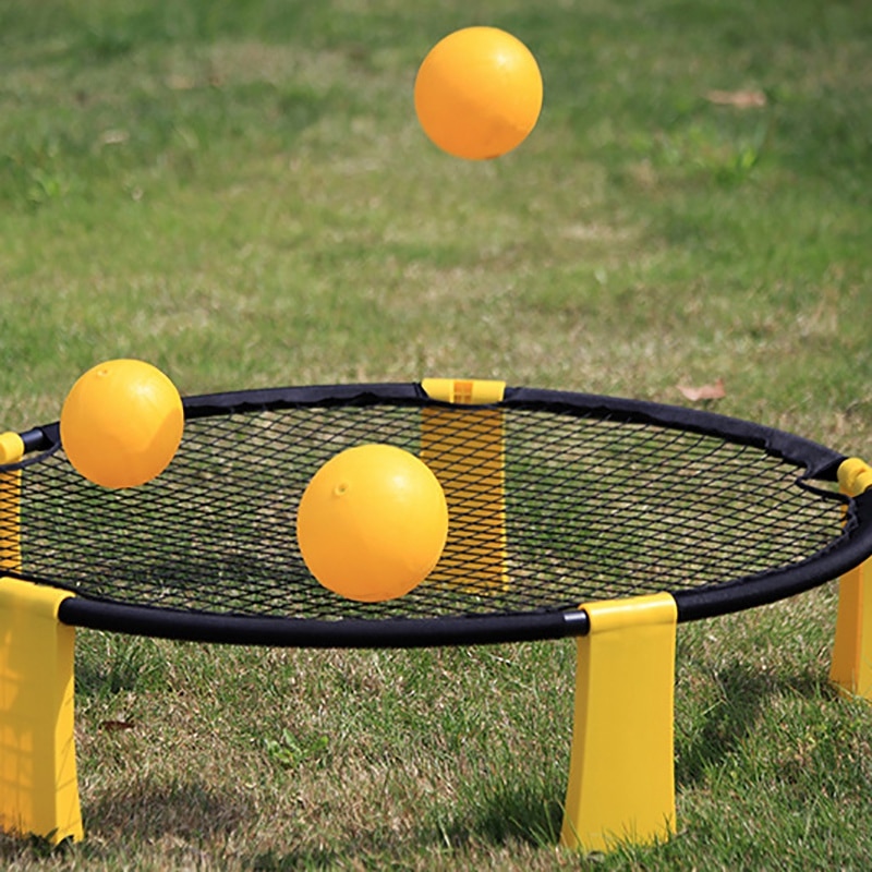 Juego de equipo de voleibol de PVC, bola con picos, deportes al aire libre, juegos familiares para el patio trasero, parque de playa, Mini voleibol: Default Title