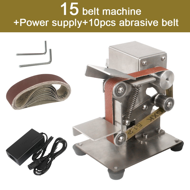 mini szlifierka taśmowa 110V-220V, maszyna robić szlifowania, ostrzenia, szlifowania, elektryczna szlifierka, polerka DIY, DC 12-24V: czarny
