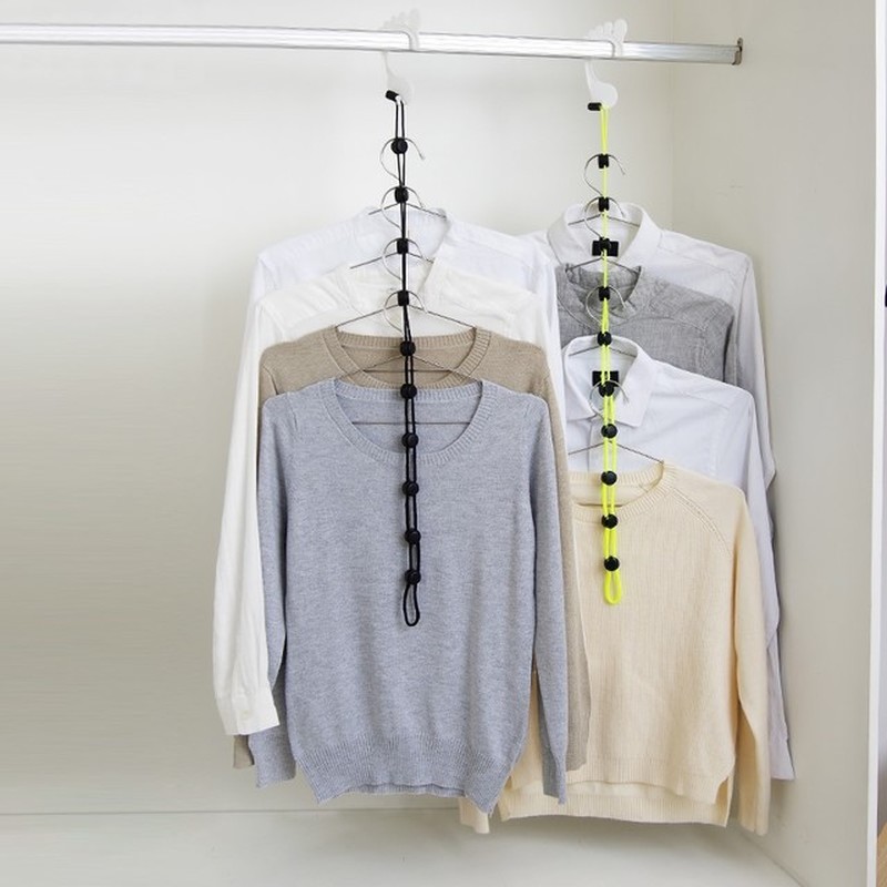 Multi-layer Sokken Lanyard Hanger Droogrek Kleding Handdoek Handtas Houder Mesh Droger Winddicht Ondergoed Sokken Clip Haken Rails