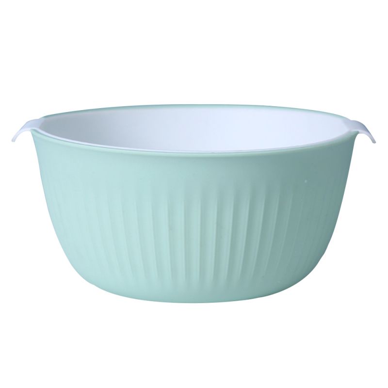 Baske Living Room Two-color Draint Kitchen Multifunctional Double-dish Washing Basket Fruit Basket Home Water Filt: Green