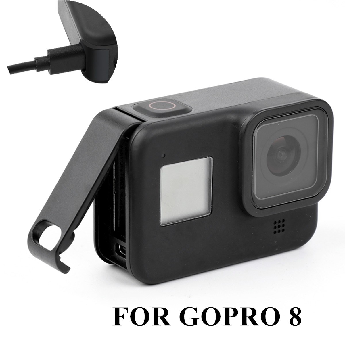 Oplaadbare Side Beschermhoes Batterij Deksel Voor Gopro Hero 8 Sport Camera Plastic Stofdicht Batterij Deksel Deur Behuizing Case