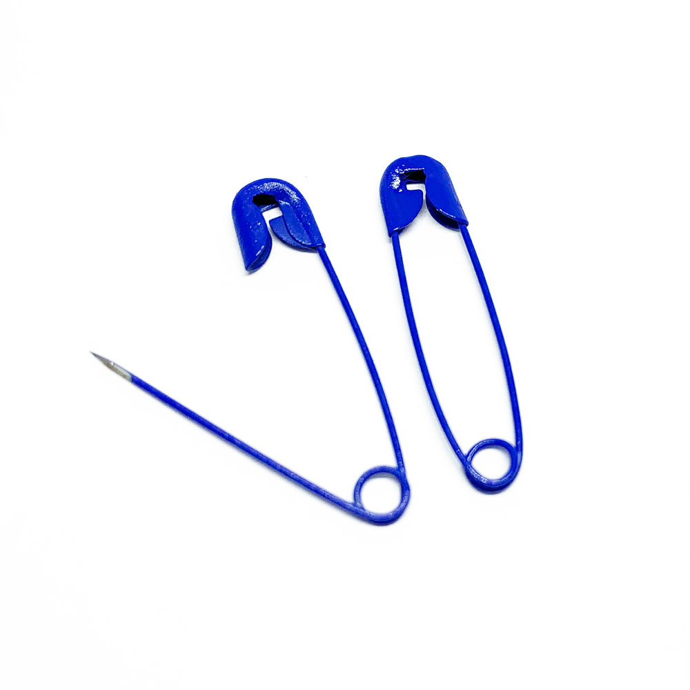 Épingles de sûreté colorées de 30mm, 100 pièces, accessoires de couture, bricolage, aiguilles en acier inoxydable, petite broche, vêtements: royal blue 16