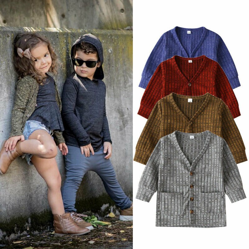 0-3 ans unisexe bébé garçons fille Cardigan hauts printemps automne bébé garçons veste solide filles manteau vêtements d'extérieur enfant en bas âge tricoté Cardigan