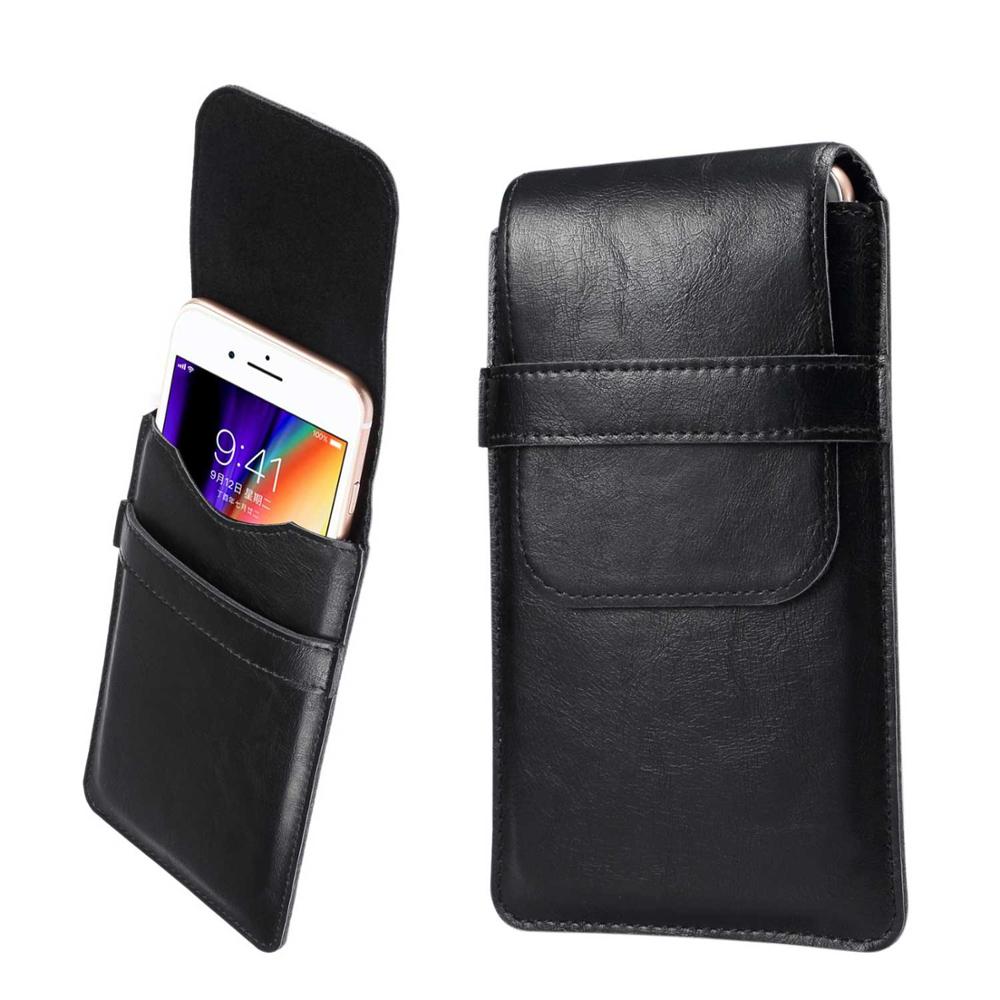 Ultrathin Men&#39;s Universal phone Bag for Xiaomi Max Retro Waist Pouch for iphone XR Huawei mate 20 X Case Fit For All Phone Model
