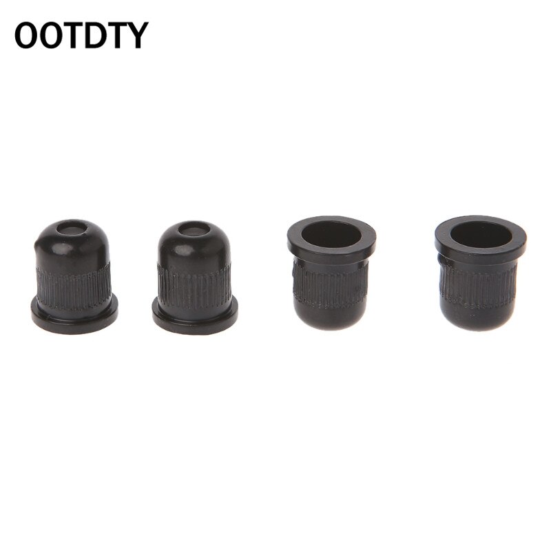 OOTDTY 4 Pcs Electric Bass Guitar String Mounting Ferrules Bushing For Thru Body Parts