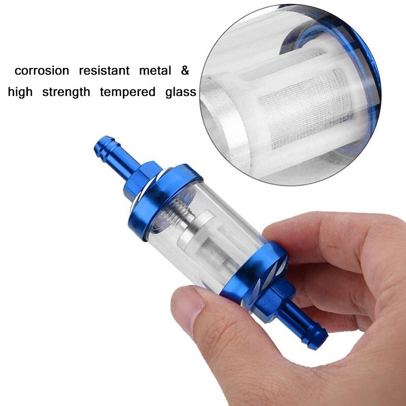 Universal black/blue Gas Fuel Filter Scooter Oil Filter Gas Fuel Oil Filter 8mm Gas Fuel Filter Motorcycle oil filter