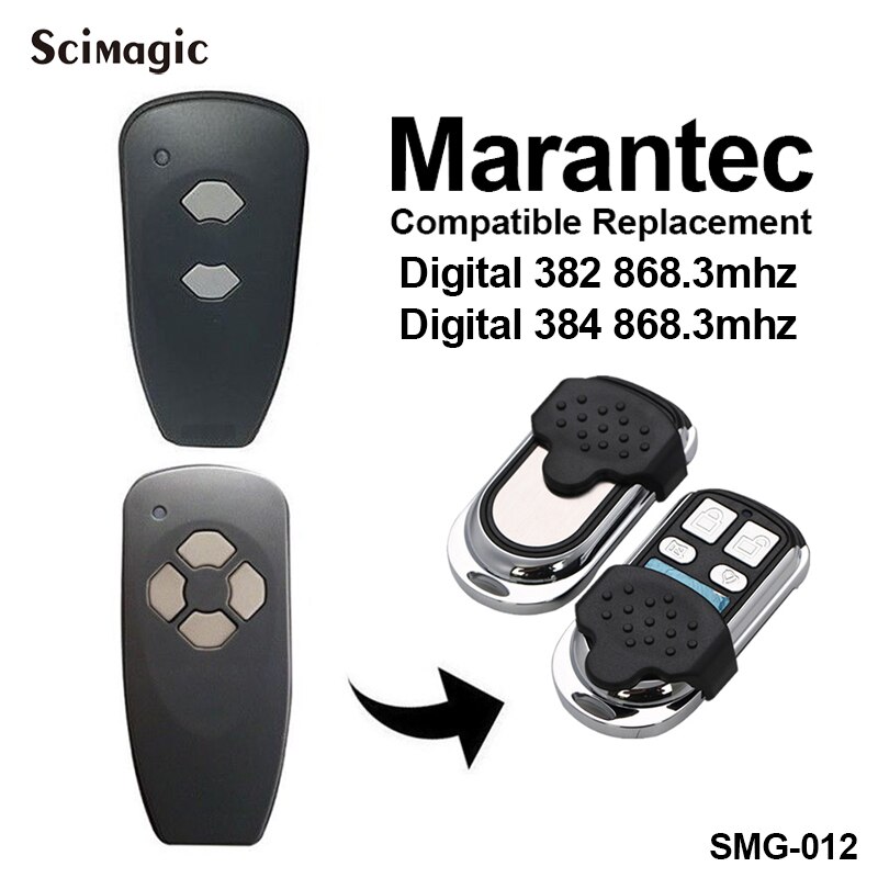 Marantec D302 Marantec D304 garage command 868.3 MHz garage door opener Marantec Digital 382 868mhz remote garage