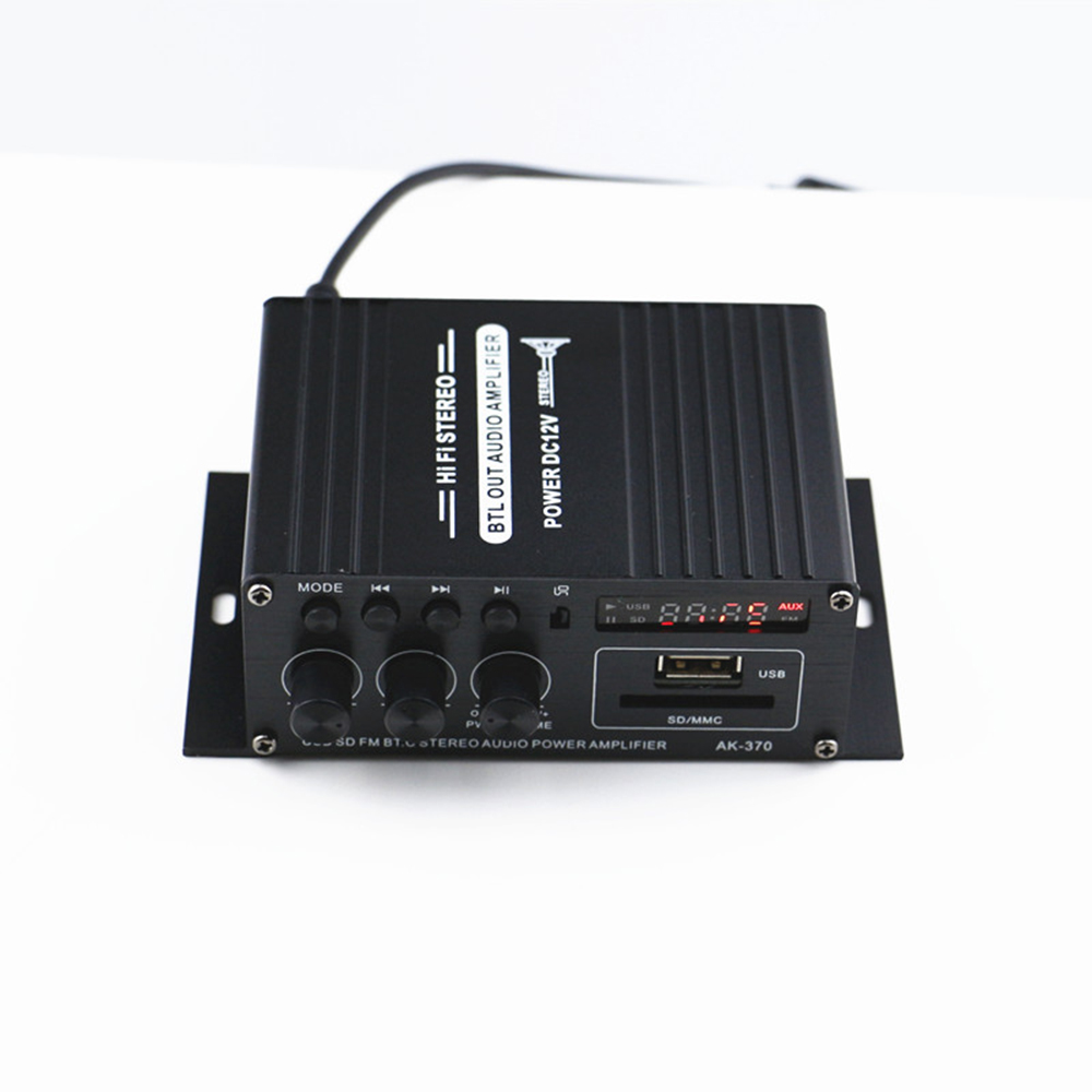 AK370 Mini Audio Power Verstärker BT Digitale Audio Empfänger AMP USB Speicher Karte Slot MP3 Player FM Radio Mit Fernbedienung control