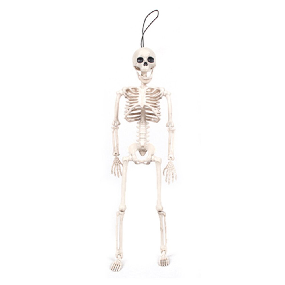 Sjovt skelet legetøjsdekoration simulation menneskelegeme plast skelet legetøj jul halloween dekoration værelse hjemsøgte rekvisitter