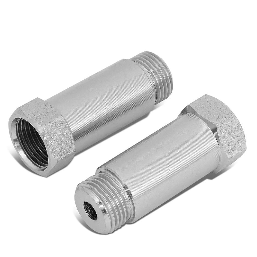 Edelstahl M18 x 1,5mm Gerade O2 Sensor Spacer Adapter Isolator Extender 1-3/8 "Universal (Pack von 2)