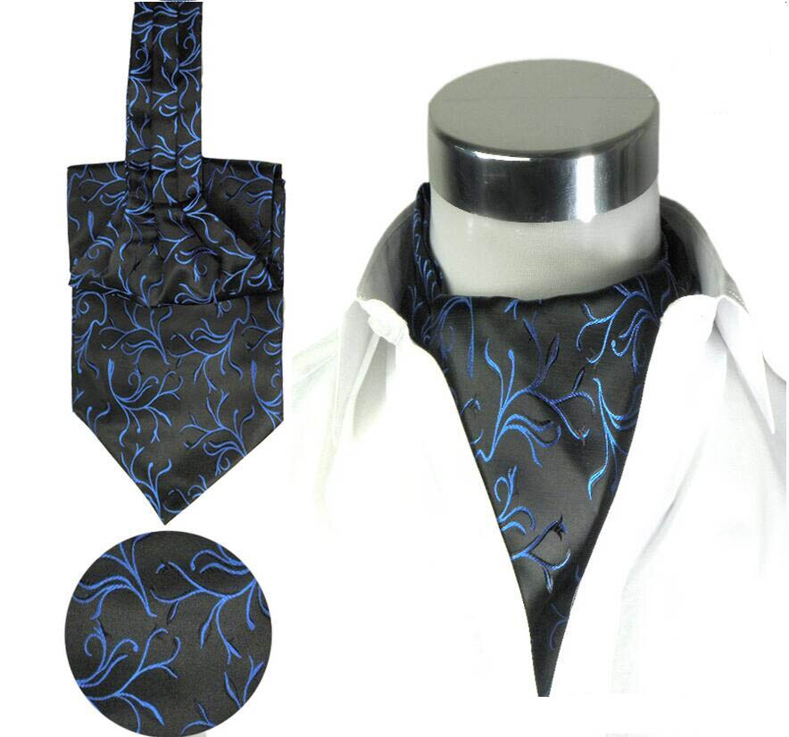 YISHLINE męnarty czarny niebieski czerwony kwiatowy klasyczny krawat krawat Ascot pan własny wiąbłazen jedwab poliestrowy krawat: LJ09 04