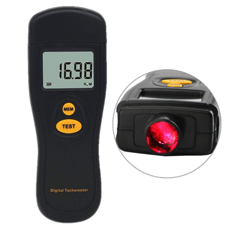 Digital Tachometer Rotational Speed Meter RPM Tester Photoelectric Speedometer E7CB