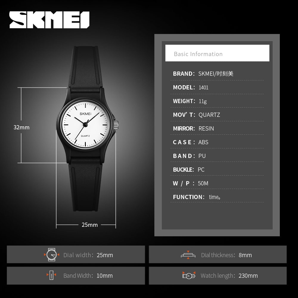 Skmei Bambini Dei Ragazzi Delle Ragazze da Polso Al Quarzo Orologi di Moda per Bambini Gli Studenti di sport 50M Impermeabile Orologio da Polso dell'unità di Elaborazione Della Cinghia Della Vigilanza Del Quarzo 1401