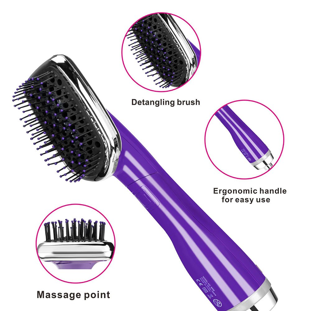 Hair Straightener Air Brushes 2 in 1 Dryer Massage Comb Speed Blower Anti-scald Electric Blowdryer Styling Tools