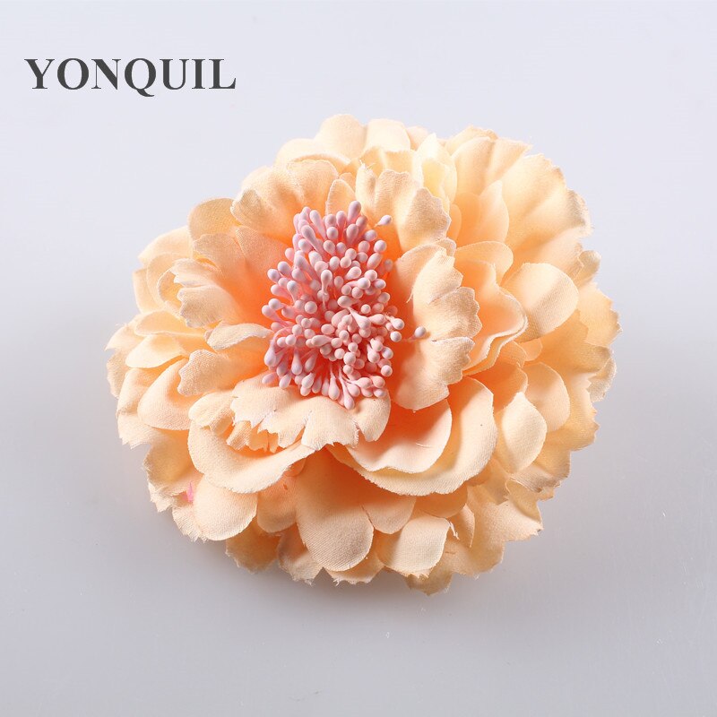 Vrouwen dames bloemen hoofdband bruid bruiloft haarband fascinators haaraccessoires fantasierijke veren hoofdtooi mesh huwelijk: Champagne