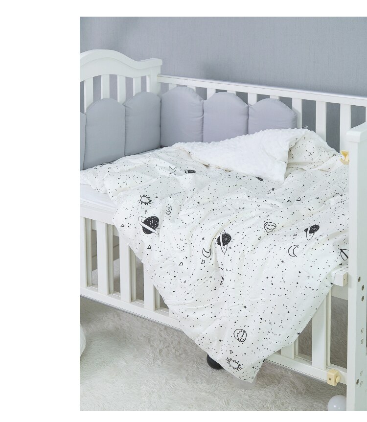 Babytæppe quilt bomuld bubble fleece nyfødt svøbe wrap tæpper småbørn spædbarn krybbe sengetøj blød quilt klapvogn tæpper: E