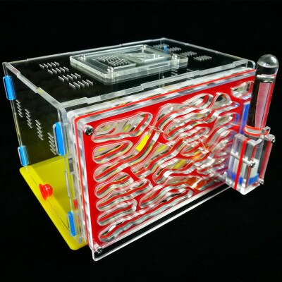 Ant Nest City C1 Insect Cage Farm With Feed Hamper Acrylic Display Box Ant Workshop Pet Ant Villa Castle Separated 3 Layers Home: red
