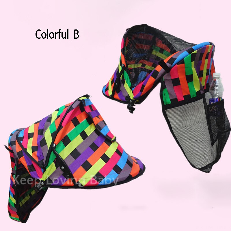 Baby Stroller Sunshield Shade Stroller Accessories Protection Hood Canopy Cover Baby Stroller Sun Visor Carriage Sun Shade: Colorful B