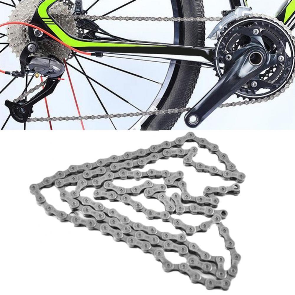 Cadena HG73 para bicicleta de montaña, 9/27 velocidades, 116 eslabones, a prueba de estiramiento, con hebilla