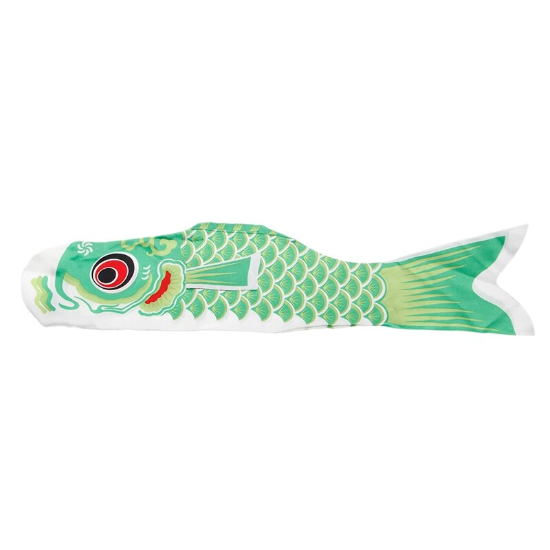 55Cm Koi Nobori Karper Wind Sokken Koinobori Kleurrijke Vis Vlag Opknoping Muur Decor: Green
