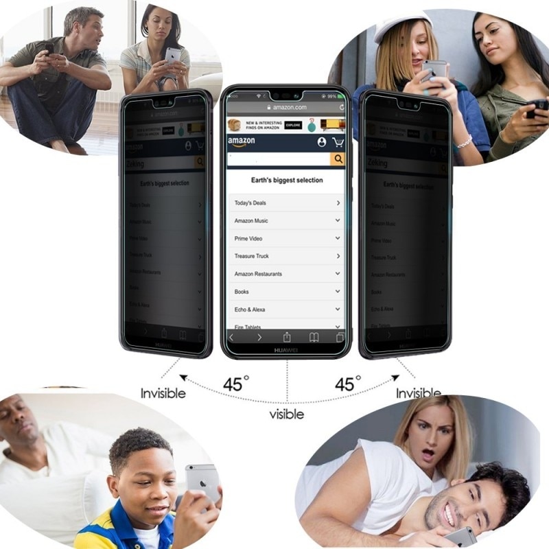 Für huawei  p30 p20 lite Profi privatsphäbetreffend Anti-spionage-displayschutz aus gehärtetem glas 9h displayschutzfolie aus gehärtetem glas für huawei  p10 Plus