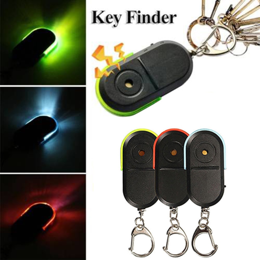 Remote Anti-Lost Alarm Finder Locator Tracker Keychain Whistle Sound Flashing Beeping With LED Light Anti Lost Keyring Finder
