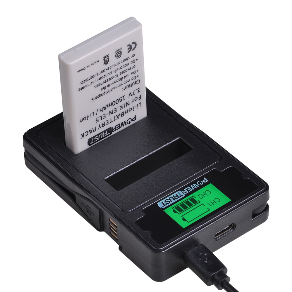 Batería EN-EL5 ENEL5 + cargador USB Dual LCD para NIKON Coolpix P530 P520 P510 P100 P500 P5000 P5100 P6000 3700 baterías
