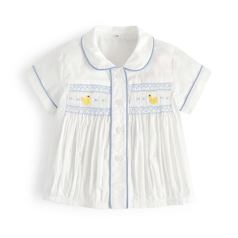 Spaanse Baby Kleding Sets Voor Peuter Jongens Tops Shorts Outfits Baby Boy Gesmokte Suits Kinderen Hand Gemaakt Smokwerk Borduurwerk Set