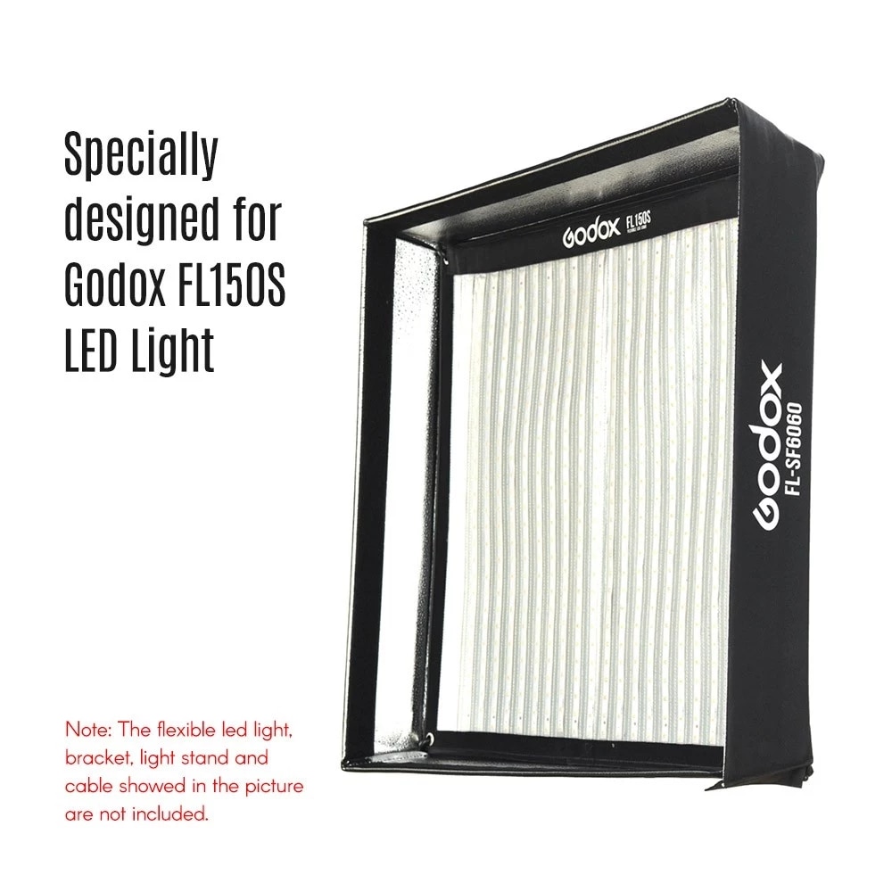 Godox fl -sf6060 softbox kit med bikagegitter blød klud bærepose til godox  fl150s fleksibelt led lys roll-flex fotolys