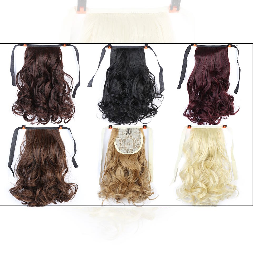 LUPU-coleta de pelo corto rizado para mujer, extensión de cabello con cordón, postizo sintético resistente al calor, tocados
