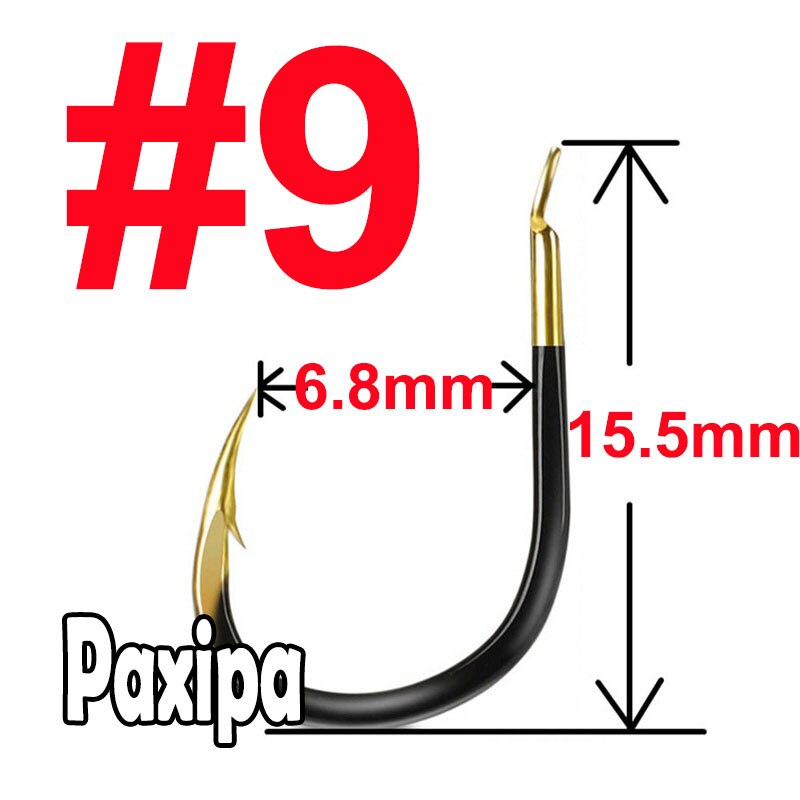 10 stuks vishaak van wolfraamstaal met weerhaak, karpervishaak, enkele cirkel, vishaak, zee-accessoires, uitrusting: 9