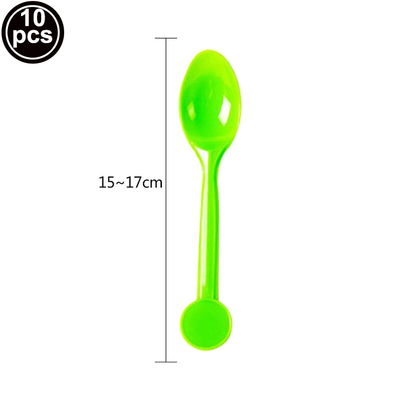 Dinosaur Party Supplies Disposable Tableware Set Paper Plates Napkins Straws Kids Birthday Decoration Baby Shower Boy: spoon 10pcs