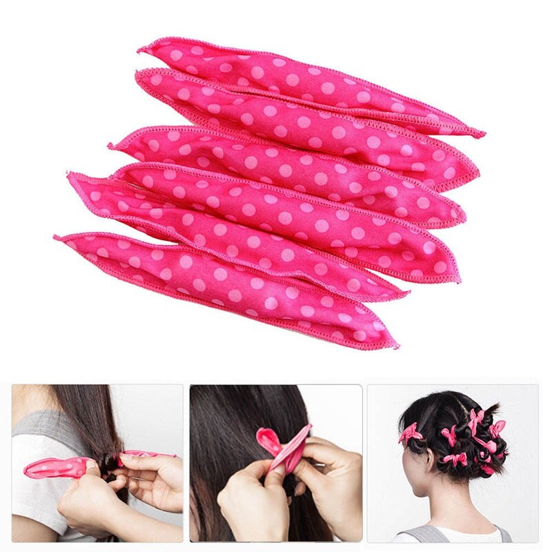 6PCS/Set Magic Sponge Pillow Soft Roller Hair Best Flexible Foam and Sponge Hair Curlers DIY Styling Hair Rollers Tool