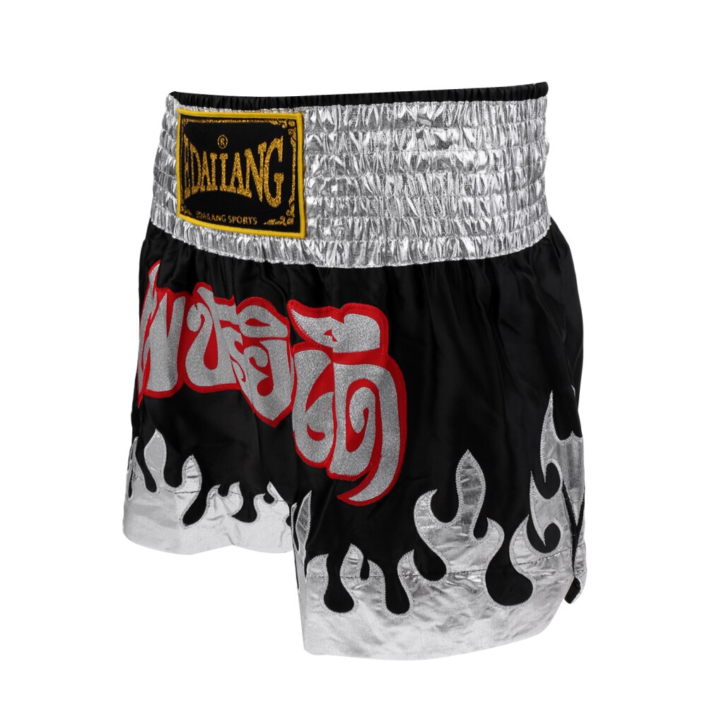 Satin Boxing Shorts Muay Thai Fighting Sanda MMA Shorts for Men Women