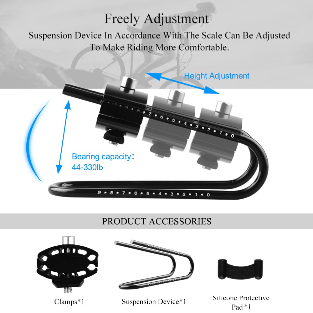 Bike Shock Absorber Bicycle Cycling Suspension Device Aluminum alloy MTB Bike Shocks Spring Saddle Mountian Bike Shocks Parts