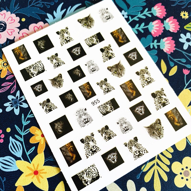 Leopard Tiger Nail Sticker 3d Nail Art Sticker Nail Decal Stempelen Export Japan Ontwerpen Steentjes: 955