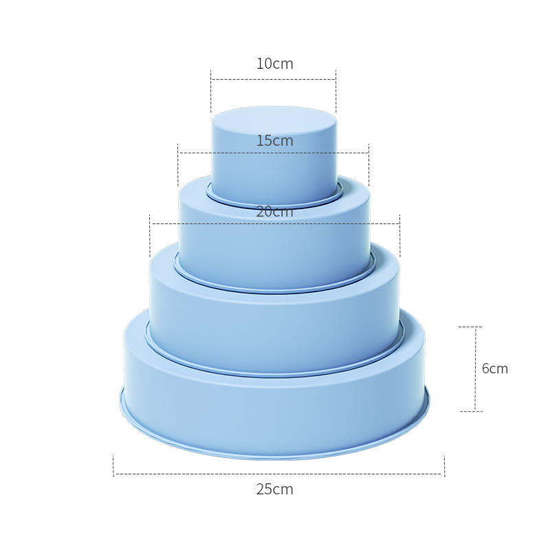 4-piece round cake pan set - Silicone cake mold for baking, non-stick baking pan, suitable for layer cakes, cheesecakes and choc: army green