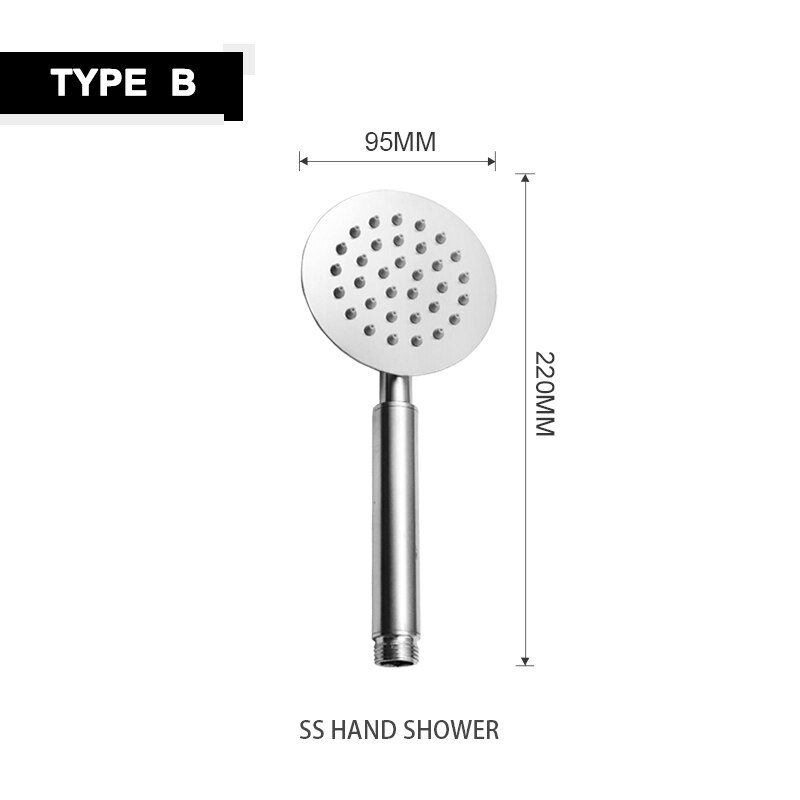 Bathroom Handheld Shower Head with Extra Long Hose and Brass Bracket Stainless Steel Brushed Shower Wall Hand Shower Faucet Set: B Hand Shower Only