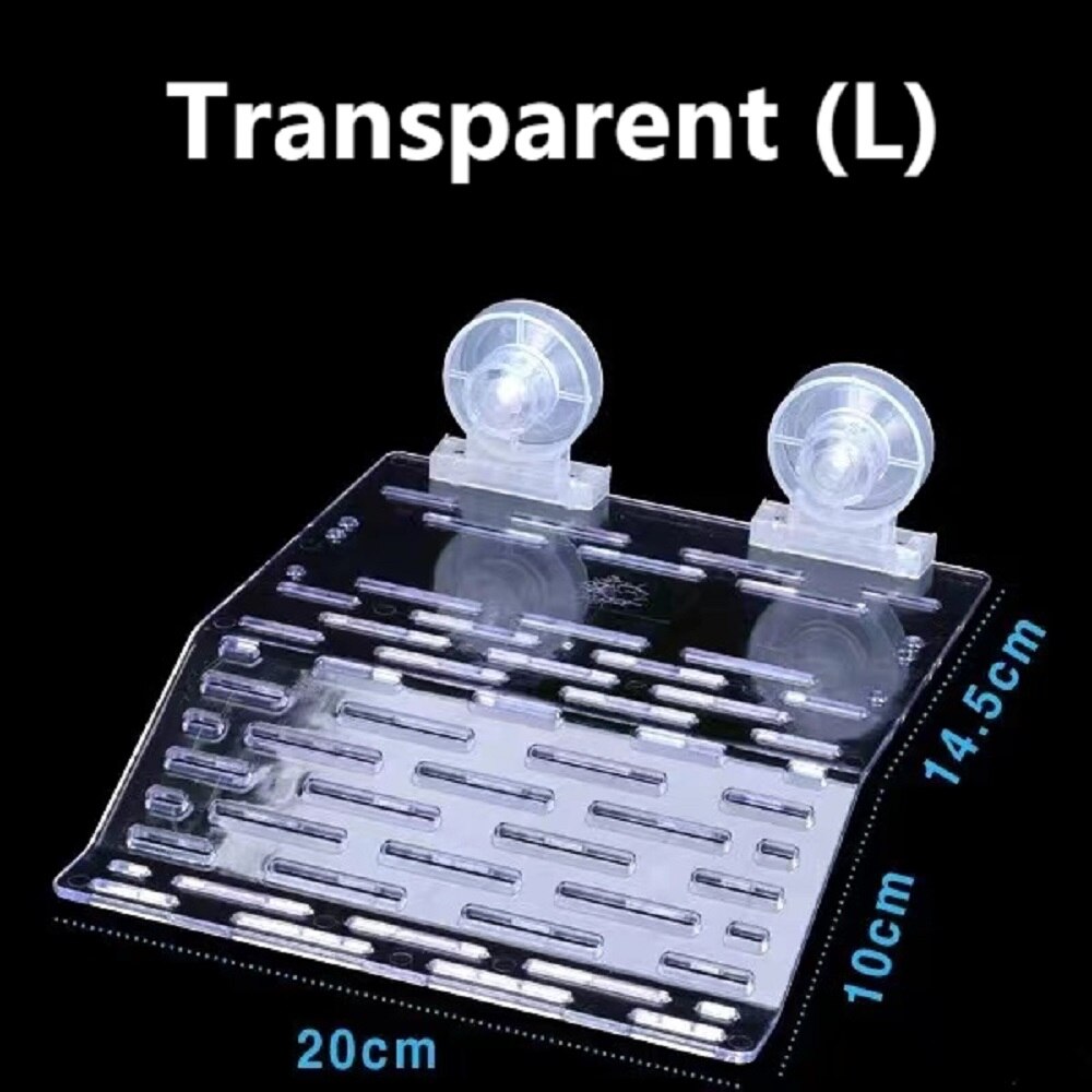 Small Turtle Basking Platform Reptile Ladder Rest Platform Fish Tank Museum Turtle Dock Small Reptile Floating Decoration: L transparent