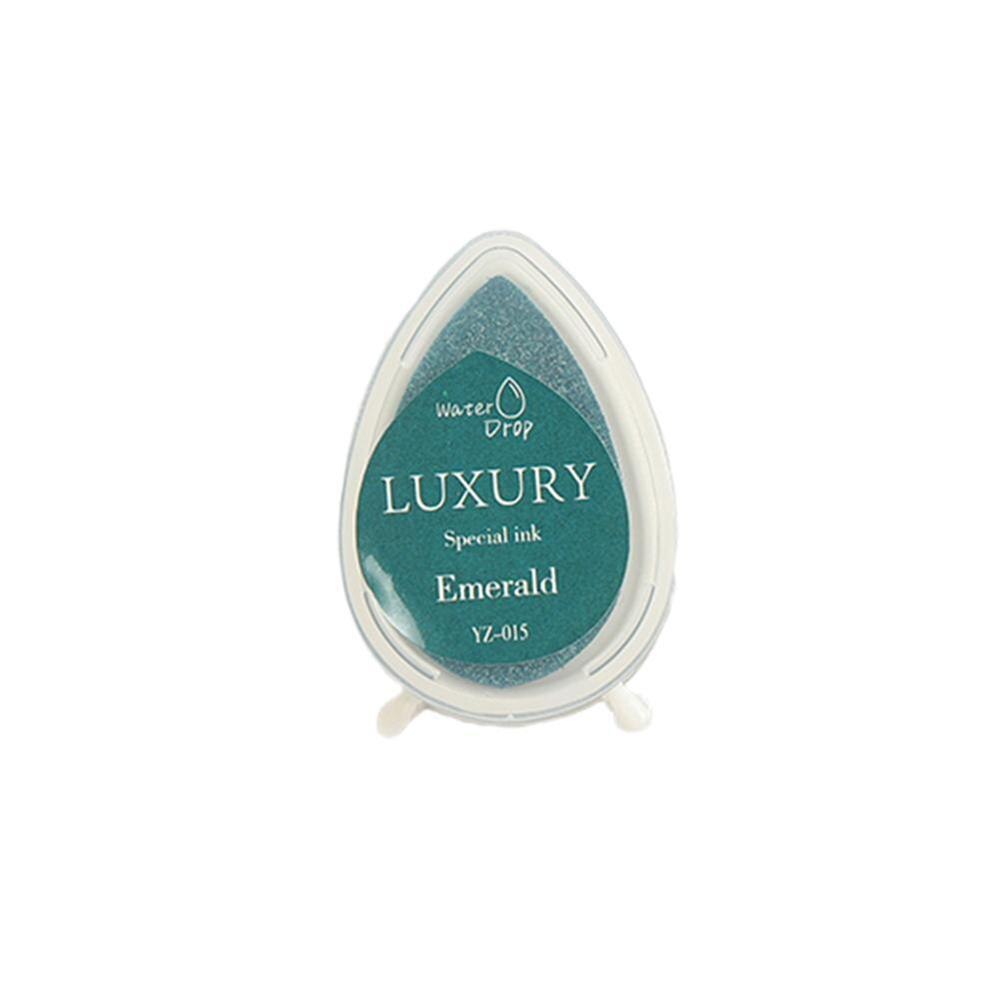 24 Colors Inkpad Handmade DIY Craft Oil Based Ink Pad Fabric Wedding Stamps Ink pad Paper Rubber Scrapbooking Paint Wood Fi V2X9: emerald