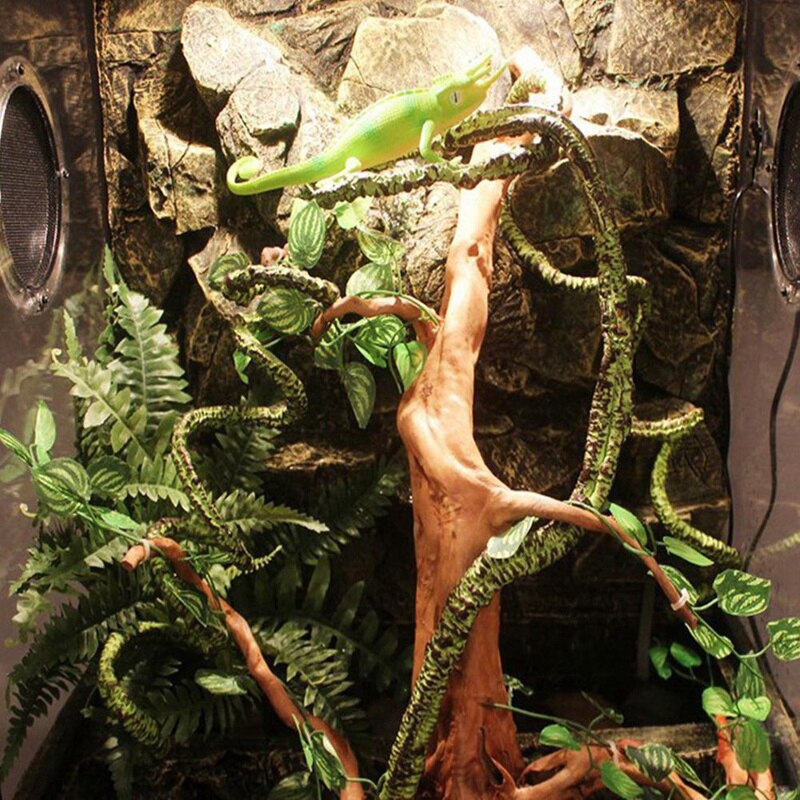 Artificial Jungle Vines Bendable Flexible Vine Lizards Reptile Pet Vivarium Terrarium Decor Pet Habitat Decoration