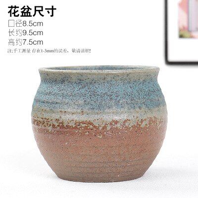 Ceramic Succulent Flower Pots Do Old Rust Stoneware Flower Pots Retro Breathable Perforated Kiln Variable Potted Plants: F