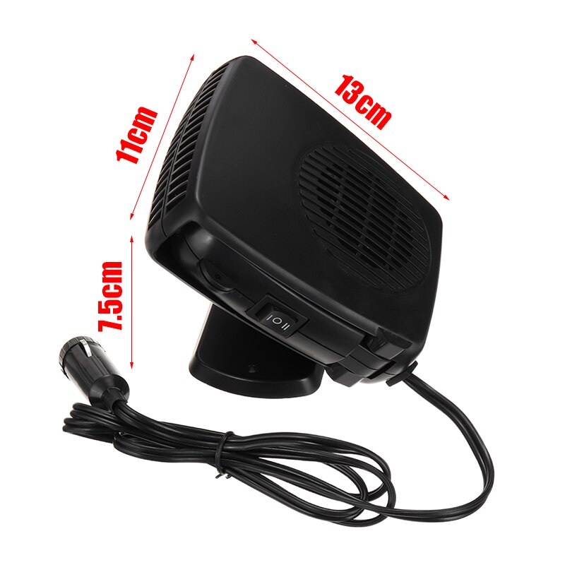 Calentador de coche portátil, calefactor de 12V 200W, calefactor, Descongelador de parabrisas, aparatos de invierno