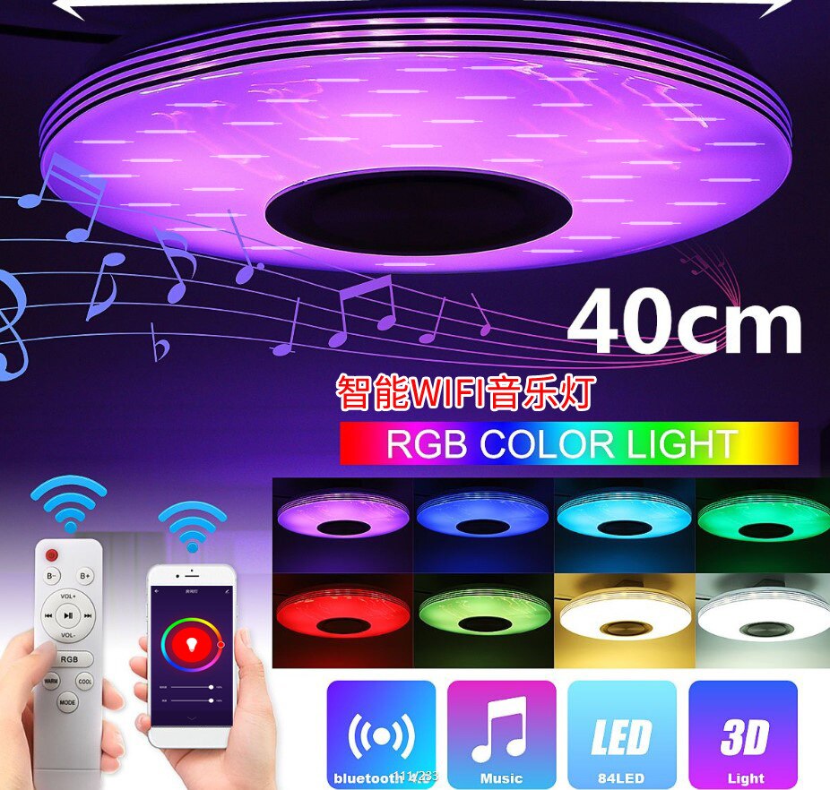 100W WiFi APP Intelligent Control Modern RGB LED Ceiling Light Home Lighting bluetooth Music Light Bedroom Smart Ceiling Lamp