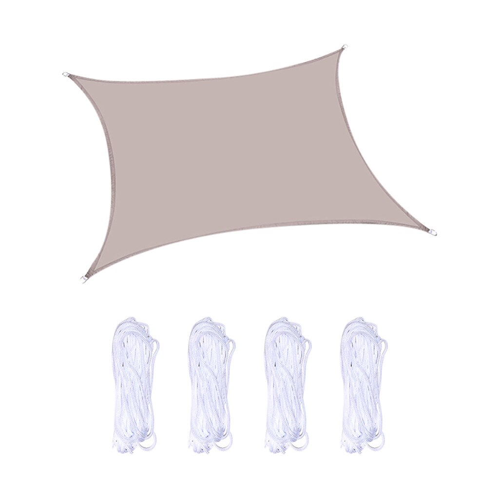 Garden Sun Shelter Waterproof Sunshade Protection Outdoor Canopy Patio Pool Shade Sail Awning Camping Shade Cloth Large #T1G: Khaki S