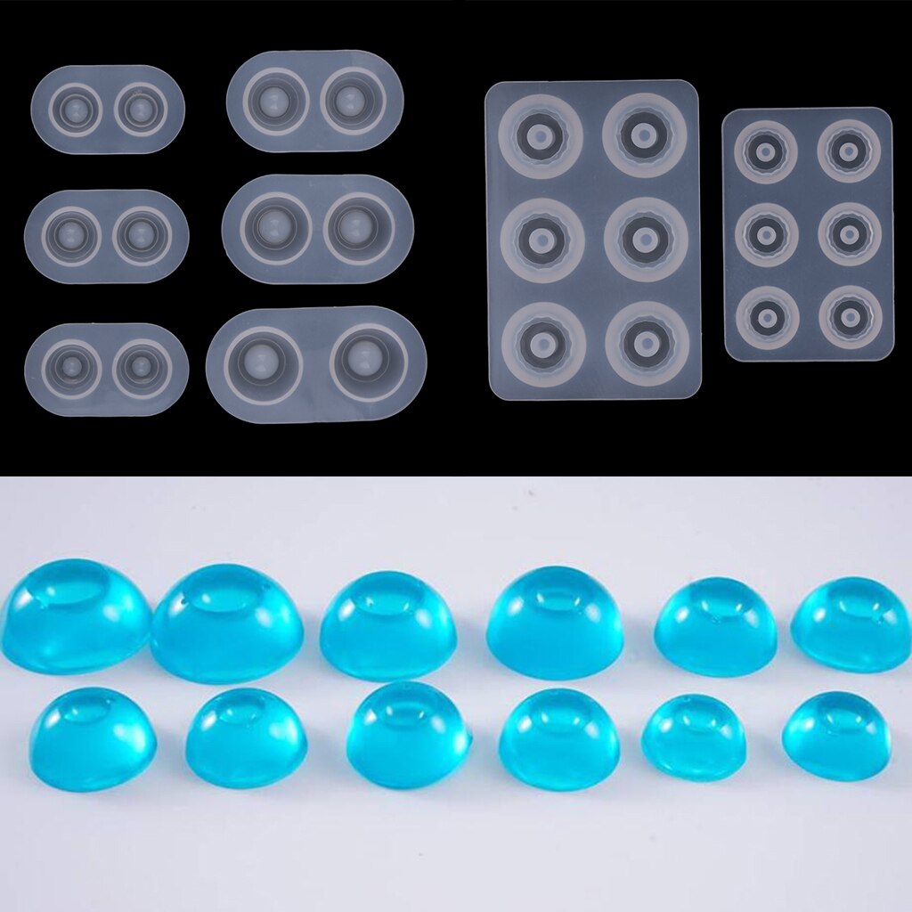 8 bjd boneca olho molde resina fundição grânulos molde pressão olho silicone base de molde